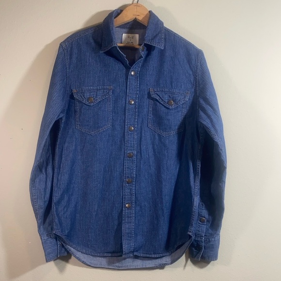 Billy Reid Blue Casual Button Down Shirt - Picture 3 of 7